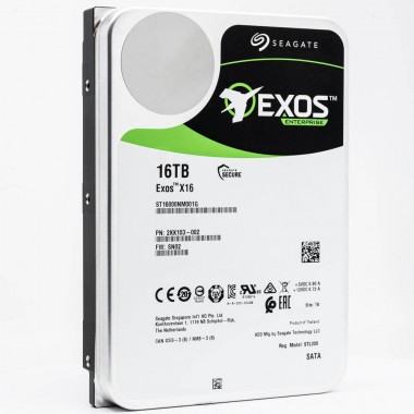 Жесткий диск Seagate Exos X16 SATA 16000Gb, Enterprise Capacity, 7200 rpm, 256Mb buffer (ST16000NM003G)